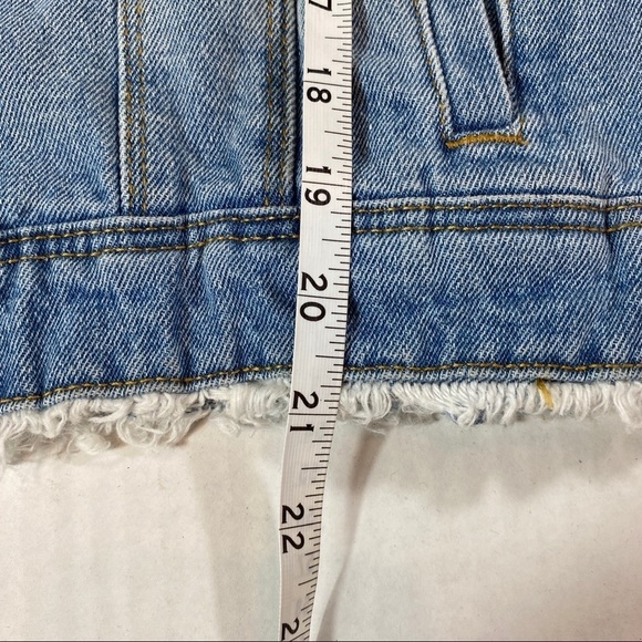 Zara Kids Girls Denim Jacket Sz 13-14 Raw Hem - Picture 9 of 11